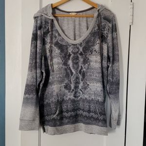 1X Sonoma gray hooded sweatshirt